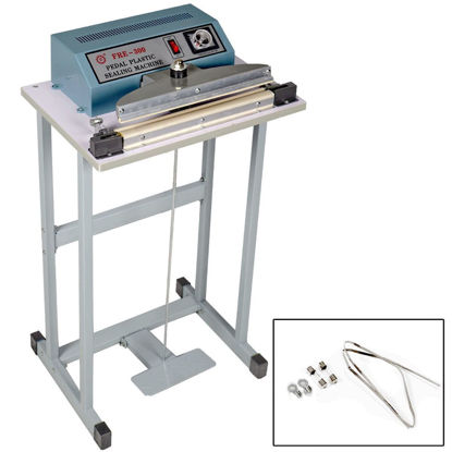 Picture of 110V 12" Heat Sealer Foot Pedal Impulse Plastic Bag Sealing Machine