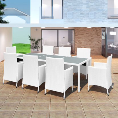 Picture of Outdoor Dining Set - Cream White