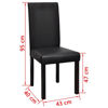 Picture of 2 x Dining chairs black leather