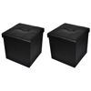 Picture of Ottoman Footstool - Black 2 pc
