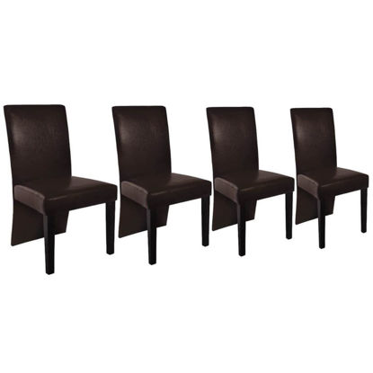 Picture of 4 x dining room chair brown