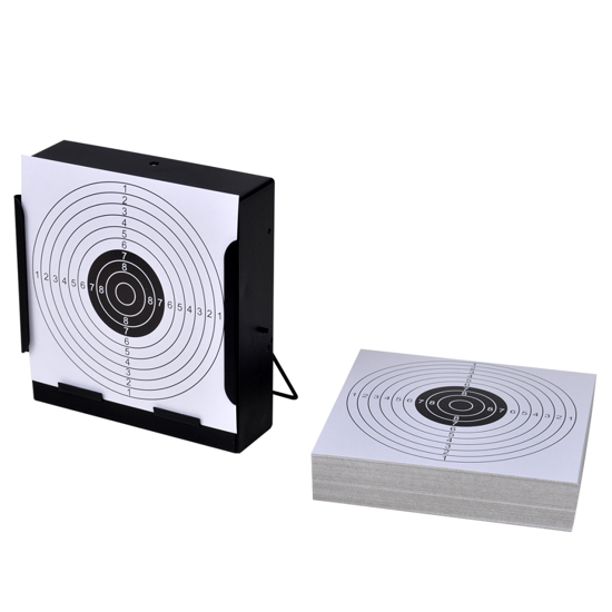 Picture of 5.5" Square Target Holder Pellet Trap + 100 Paper Targets