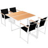 Picture of 5pc Outdoor Dining Set - Aluminum - WPC Brown