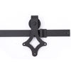 Picture of Sliding Barn Door Kit Hardware Set 6' Rustic - Black Carbon Steel Star