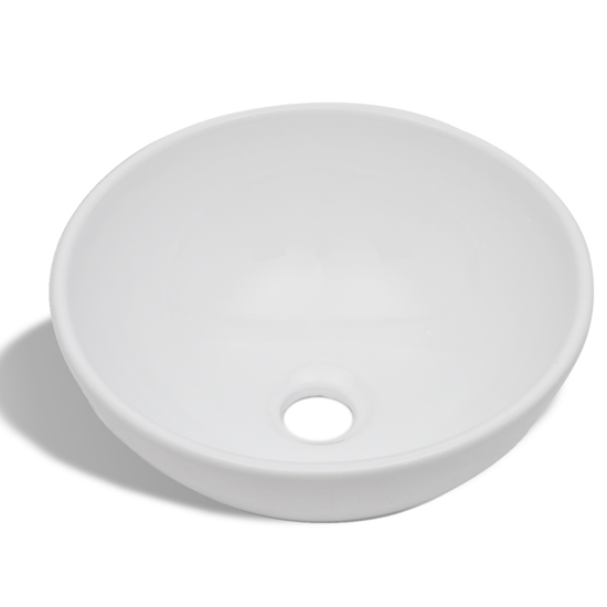 Picture of Bathroom Sink Basin Ceramic Round - White