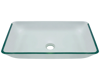 Picture of Bathroom Sink Glass Vessel Rectangular - Clear Glass