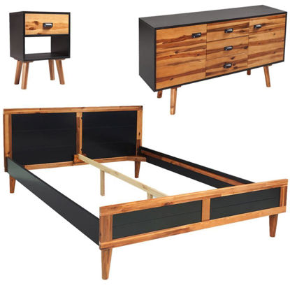Picture of Bedroom Furniture Set 55" - Solid Acacia Wood 4pc