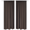 Picture of Blackout Curtains 53" x 96" Slot-Headed - Brown 2 pcs