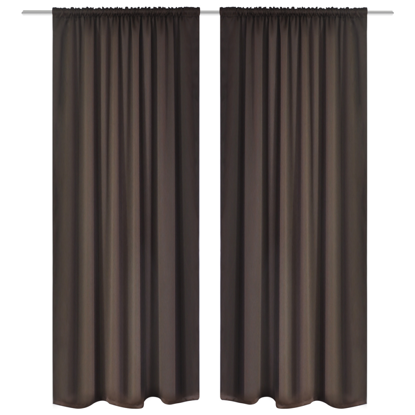 Picture of Blackout Curtains 53" x 96" Slot-Headed - Brown 2 pcs