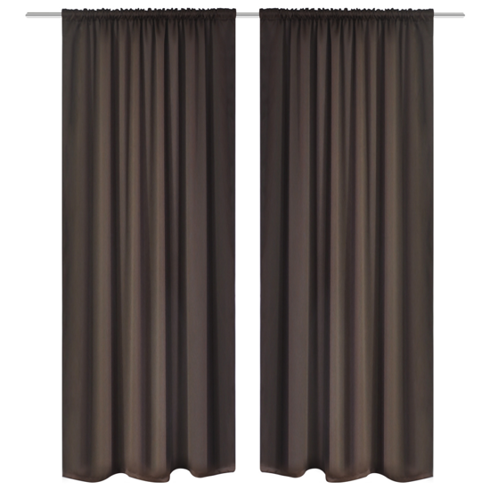 Picture of Blackout Curtains 53" x 96" Slot-Headed - Brown 2 pcs