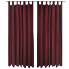 Picture of Bordeaux Micro-Satin Curtains with Loops 55" x 96" - 2 pcs
