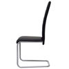 Picture of Cantilever Dining Chairs 2 pcs Artificial Leather Black