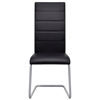 Picture of Cantilever Dining Chairs 2 pcs Artificial Leather Black