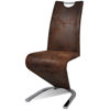 Picture of Cantilever Dining Chairs 6 pcs Artificial Leather Brown