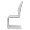 Picture of Cantilever Dining Chairs 6 pcs Artificial Leather White