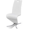 Picture of Cantilever Dining Chairs 6 pcs Artificial Leather White