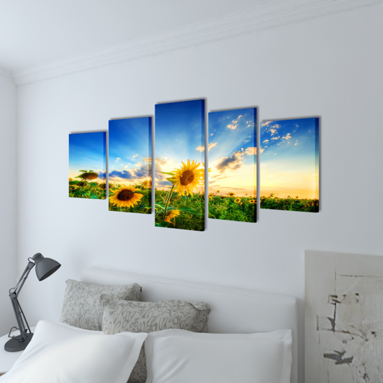 Picture of Canvas Wall Print Set Sunflower 39" x 20"