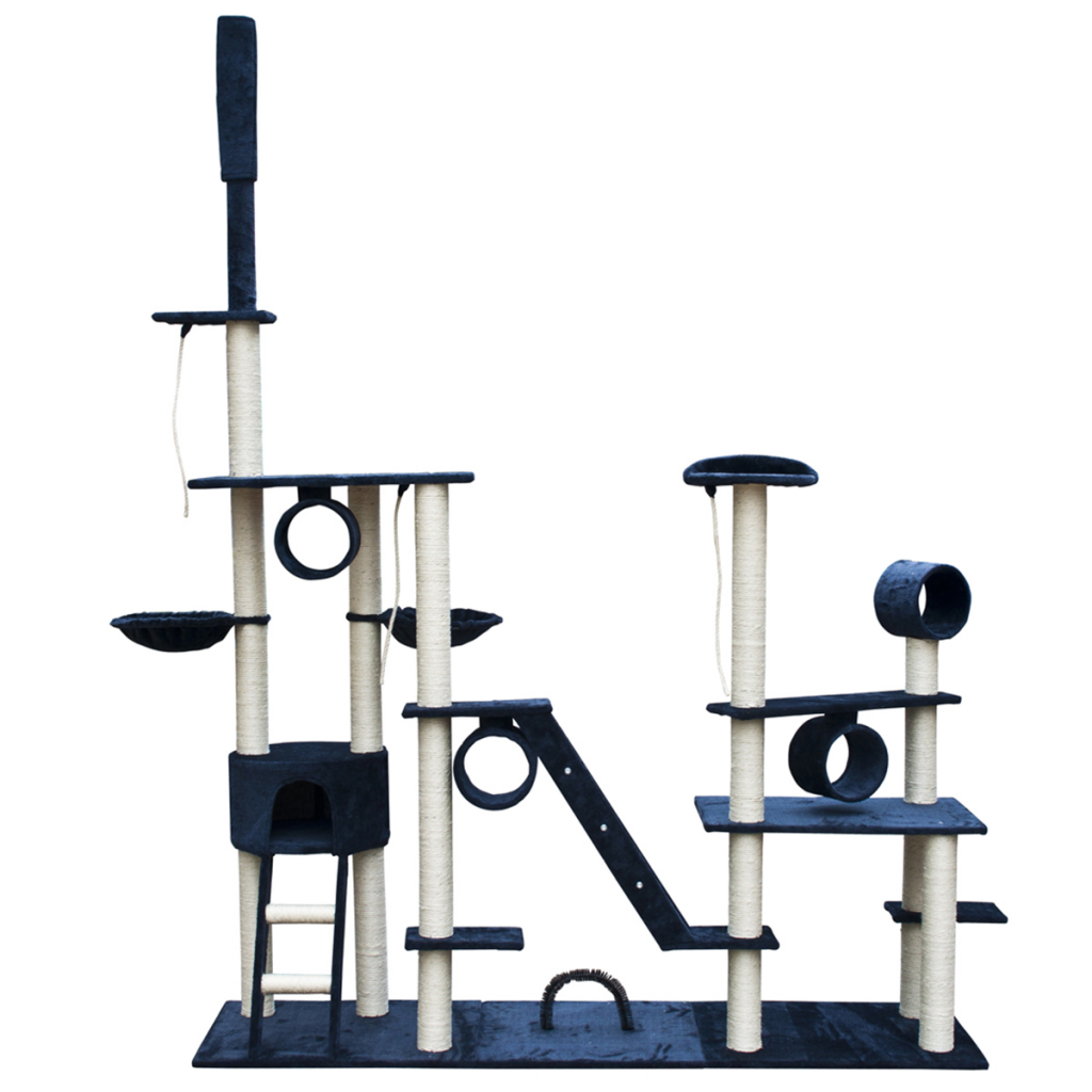Affordable Variety / Cat Tree Deluxe 90" 102" Dark Blue Plush