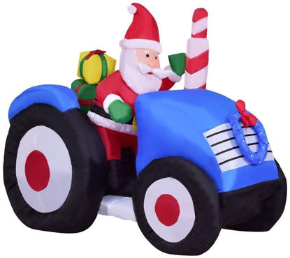Picture of Christmas Decor 6' Inflatable Santa Claus on Truck