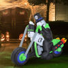 Picture of Christmas Decor 6Ft Inflatable Ghost on Motorcycle LED