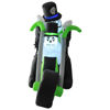 Picture of Christmas Decor 6Ft Inflatable Ghost on Motorcycle LED