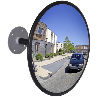 Picture of Convex Traffic Mirror Acrylic Black 12" Indoor