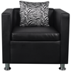 Picture of Cube Armchair with Pillow Artificial Leather - Black