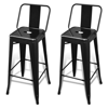 Picture of Dining Bar Chair High Stools Square 2 pcs - Black