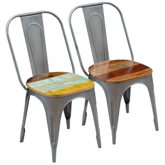 Picture of Dining Chairs 2 pcs Solid Reclaimed Wood 18.5"x20.5"x35"