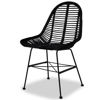 Picture of Dining Chairs 4 pcs Natural Rattan Black