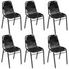 Picture of Dining Chairs 6 pcs Black 19.3"x20.5"x34.6" Real Leather