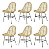 Picture of Dining Chairs 6 pcs Natural Rattan