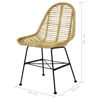 Picture of Dining Chairs 6 pcs Natural Rattan