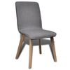 Picture of Dining Chairs Fabric Oak - 6 pcs Dark Gray