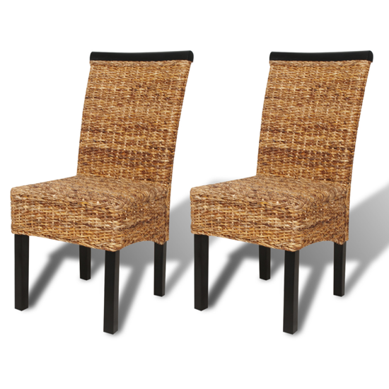 Picture of Dining Chairs Handmade - 2 pcs Abaca Brown