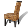 Picture of Dining Chairs Handmade - 2 pcs Abaca Brown