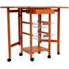 Picture of Dining Rolling Kitchen Trolley Cart Top Drop