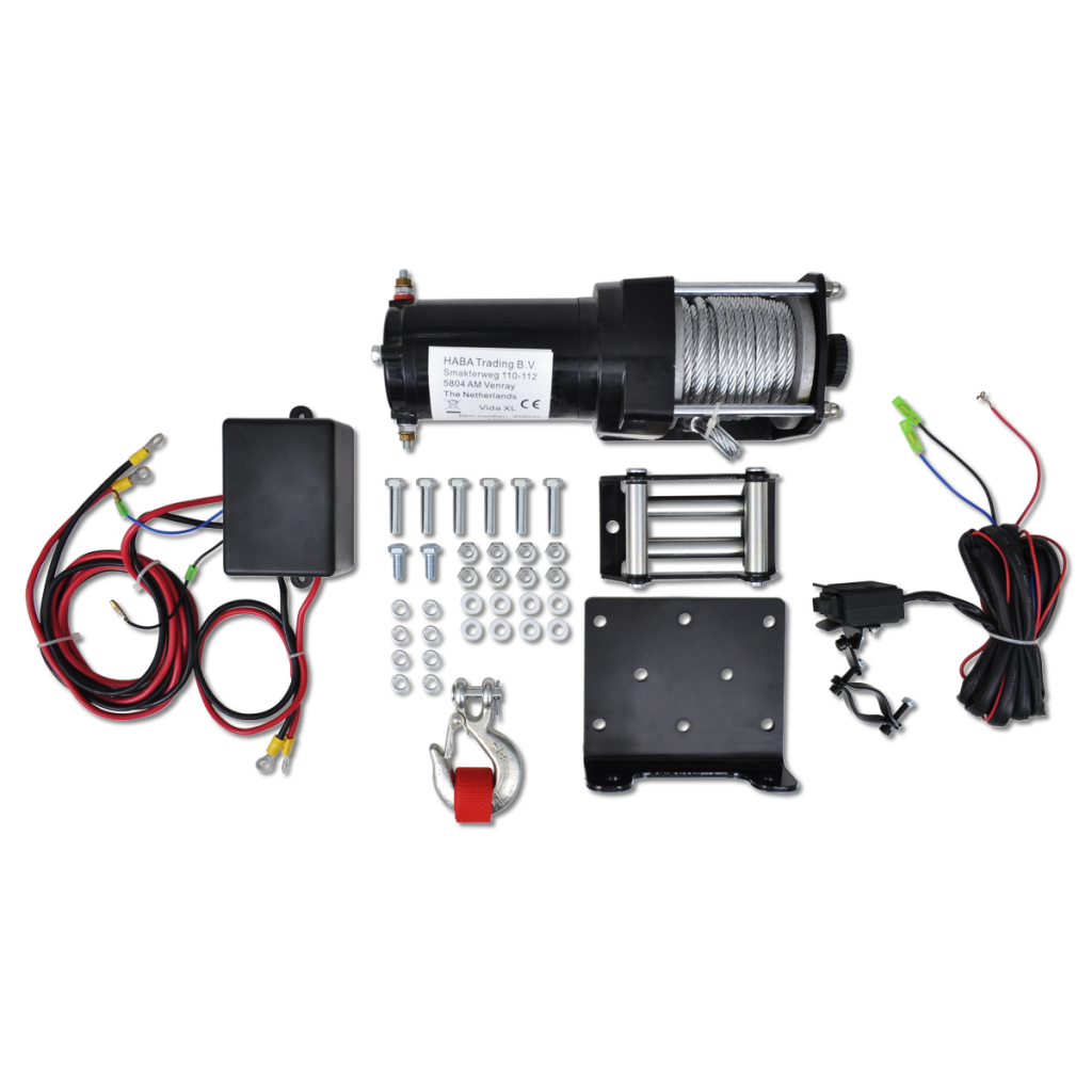 Affordable Variety / Electric Winch 3000 lb with Plate Roller Fairlead