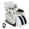 Picture of Electronic Full Body Shiatsu Massage Chair Recliner with Heat Stretched and Foot Rest Zero Gravity - White