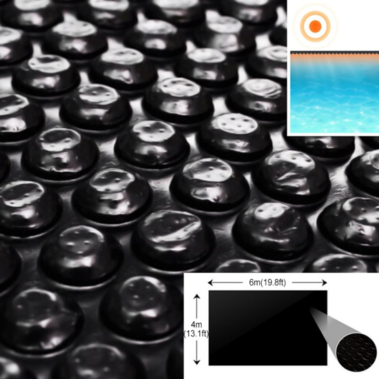 Picture of Floating Rectangular PE Solar Pool Film 19.8 x 13.1 ft - Black