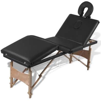 Picture of Foldable Massage Table 4 Zones - Black