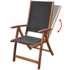 Picture of Folding Chairs Acacia Wood - 2 pcs Black