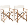 Picture of Folding Director's Chair - 2 pcs Bamboo and Canvas