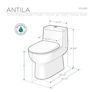 Picture of Fresca Antila One-Piece Dual Flush Toilet w/ Soft Close Seat