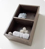 Picture of Fresca Gray Oak Bathroom Linen Side Cabinet w/ 2 Open Storage Areas