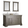 Picture of Fresca Kingston 61" Antique Silver Double Sink Traditional Bathroom Vanity with Mirrors