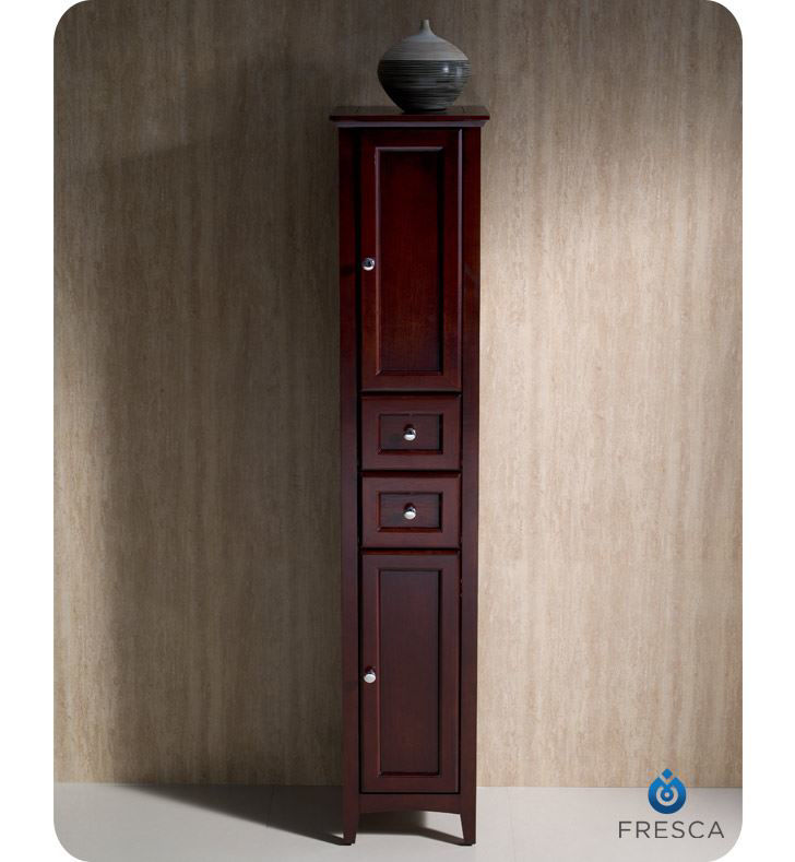 Affordable Variety / Fresca Oxford Antique Mahogany Tall Bathroom Linen