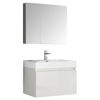Picture of Fresca Mezzo 30" White Wall Hung Modern Bathroom Vanity with Medicine Cabinet