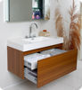 Picture of Fresca Mezzo Modern Bathroom Vanity with Medicine Cabinet in Teak