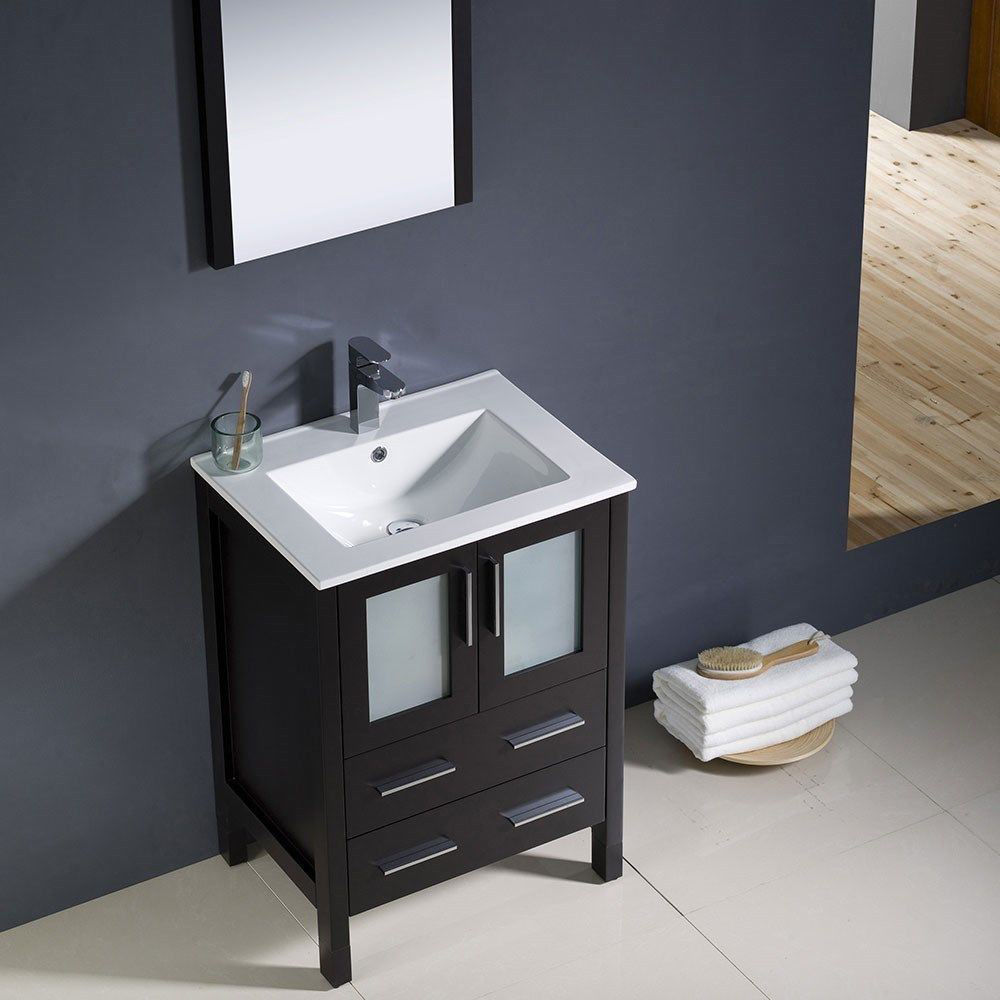 Affordable Variety / Fresca Torino 24" Espresso Modern Bathroom Vanity